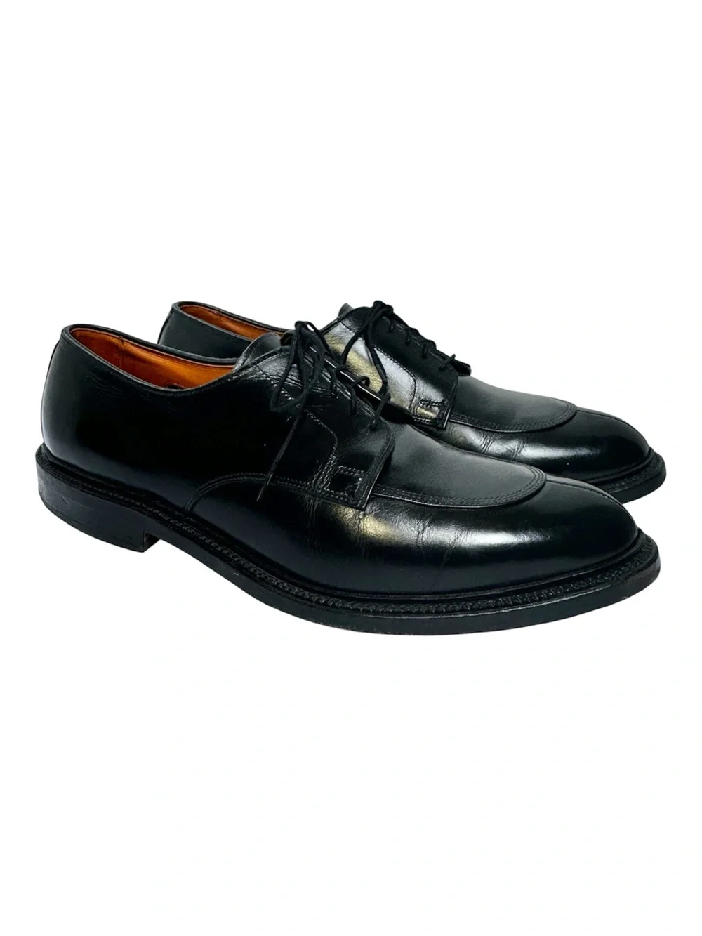 Allen Edmonds Men’s Black Walton Oxfords Lace Up Split Front Dress Shoes-Size 11